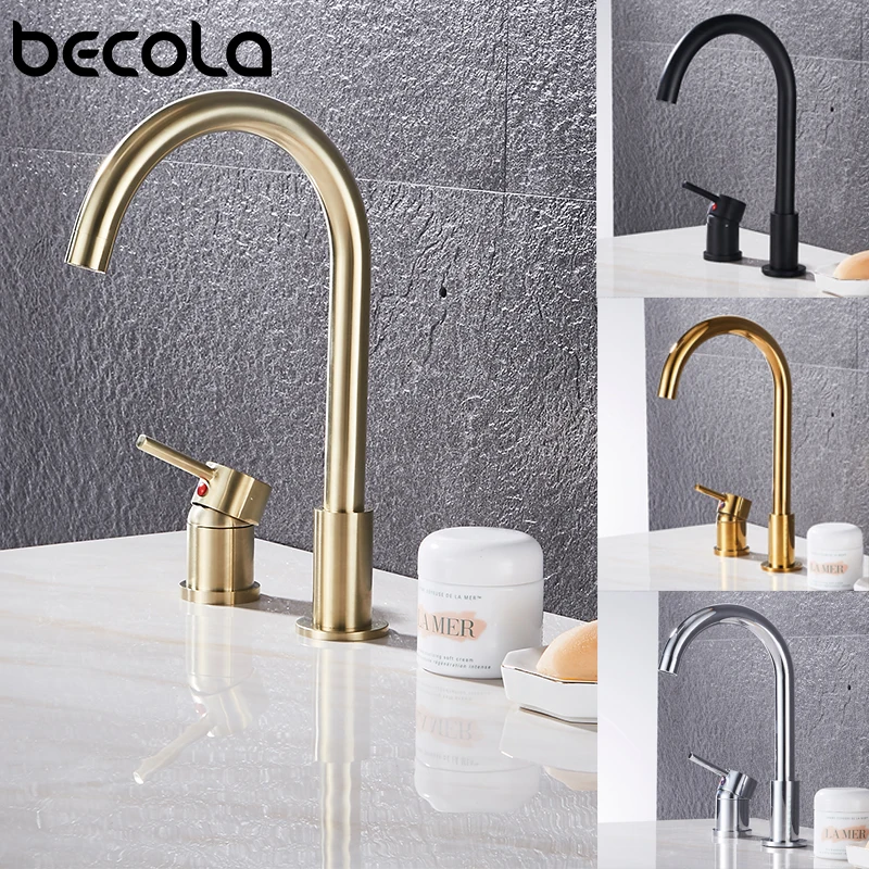 

Becola Bathroom Tub Faucet Black/Golden Mixer Tap Deck Mounted Bath Faucet Brass Black Bathtub Faucet Water Mixer