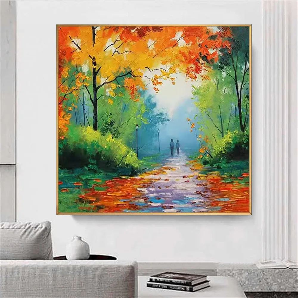 

Modern Knife Coloring landscape Wall Picture 100% Handmade Abstract Oil Painting on Canvas wall art For Home Living Room Decor