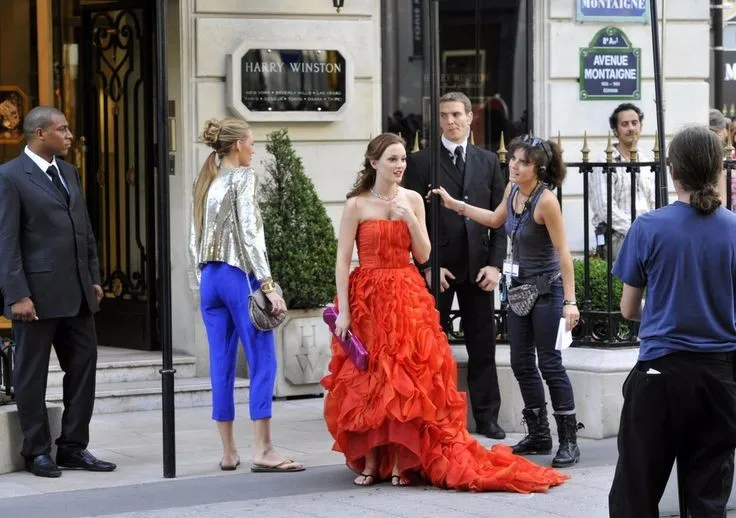 Gossip Girl Blair Áo Đỏ Rủ Đàn Organ Váy Ngủ Dây Không Tay Vestidos De Celebridades Người Nổi Tiếng Áo