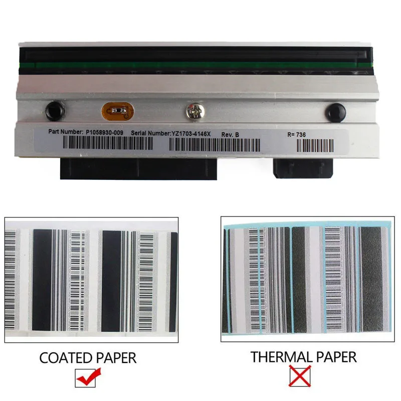 Cabeça de Impressão para Zebra Zt410 203dpi Barcode Label Printer Parts Garantia 90 Dias Novo P1058930009