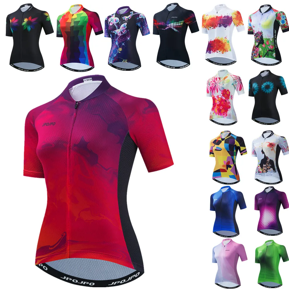 

2021 Cycling Jersey Women Bike Road MTB Bicycle Shirt Ropa Ciclismo Maillot Racing Top Mountain Riding Clothing Lady Red Pink