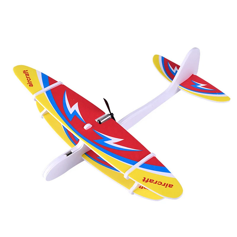 Hot Play Hand Throwing Airplane Electric Plane Foam Airplane Electric And LED Foam Throwing Glider Aircraft Model Outdoor Toy