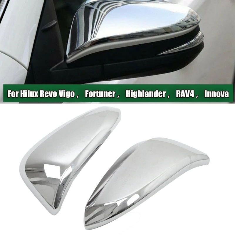 Car Rear View Mirror Decoration Side Door Mirror Cover Cap for Toyota Hilux Revo Vigo Fortuner Highlander RAV4 Innova