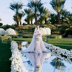 Backdrop Decor Thick Aisle Runner Walkway Centerpieces Activities Party Bridal Shower Pvc Stage Decoration Wedding Mirror Carpet