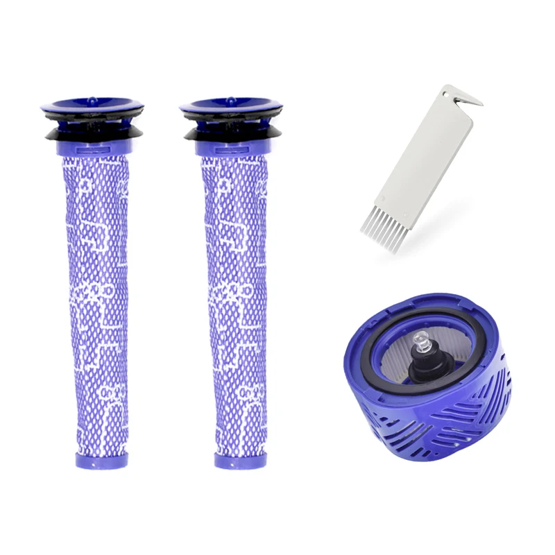 2 pré-filtro + 1 pós-filtro para aspirador de pó dyson v6 absolute, acessórios de limpeza sem fio, peça 965661-01 966741-01 filtro de ar hepa