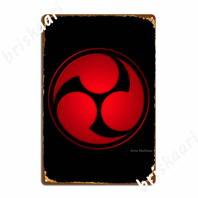 Mitsu Tomoe Japan Shinto Trinity's Symbol Triskele Metal Signs Cinema Garage Garage Club Custom Tin sign Posters