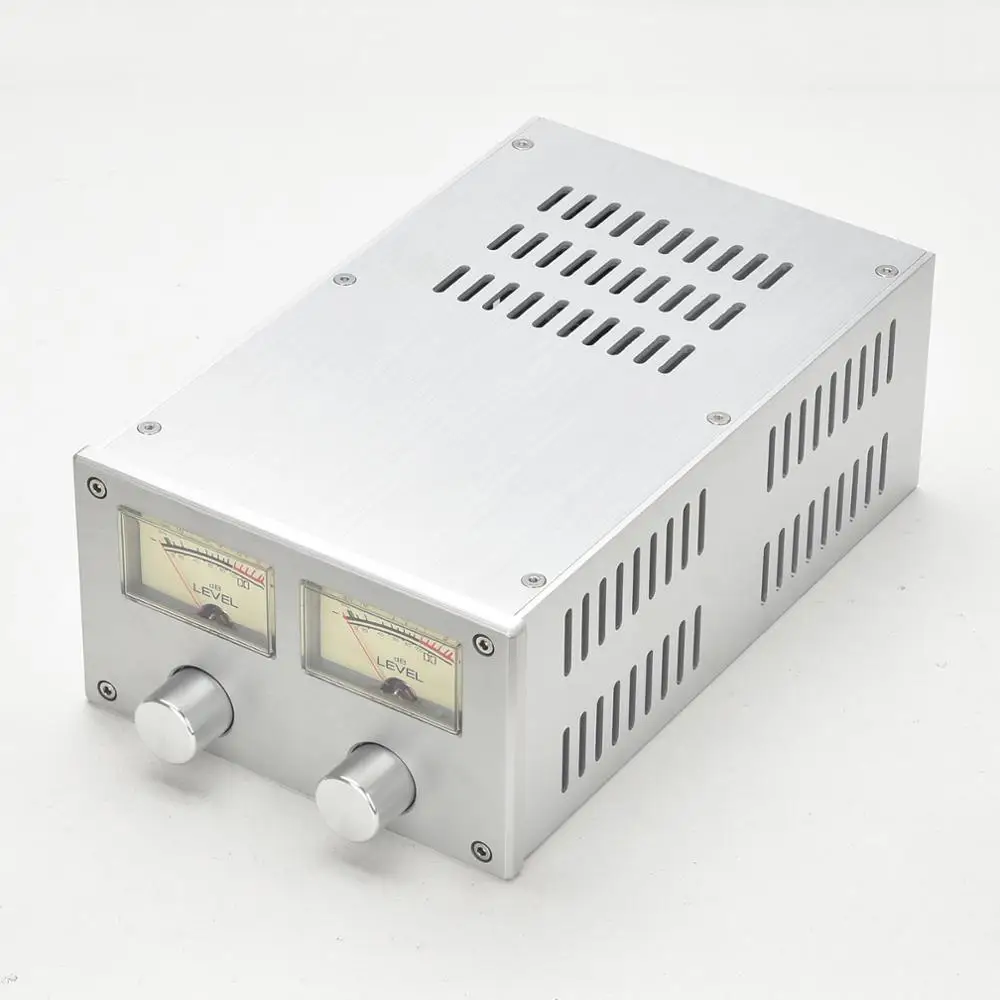 Silver BZ1710 Dual Meter Pre-stage tube Amplifier Aluminium  Case Chassis diy box outer casing  ( 172*100*268mm )