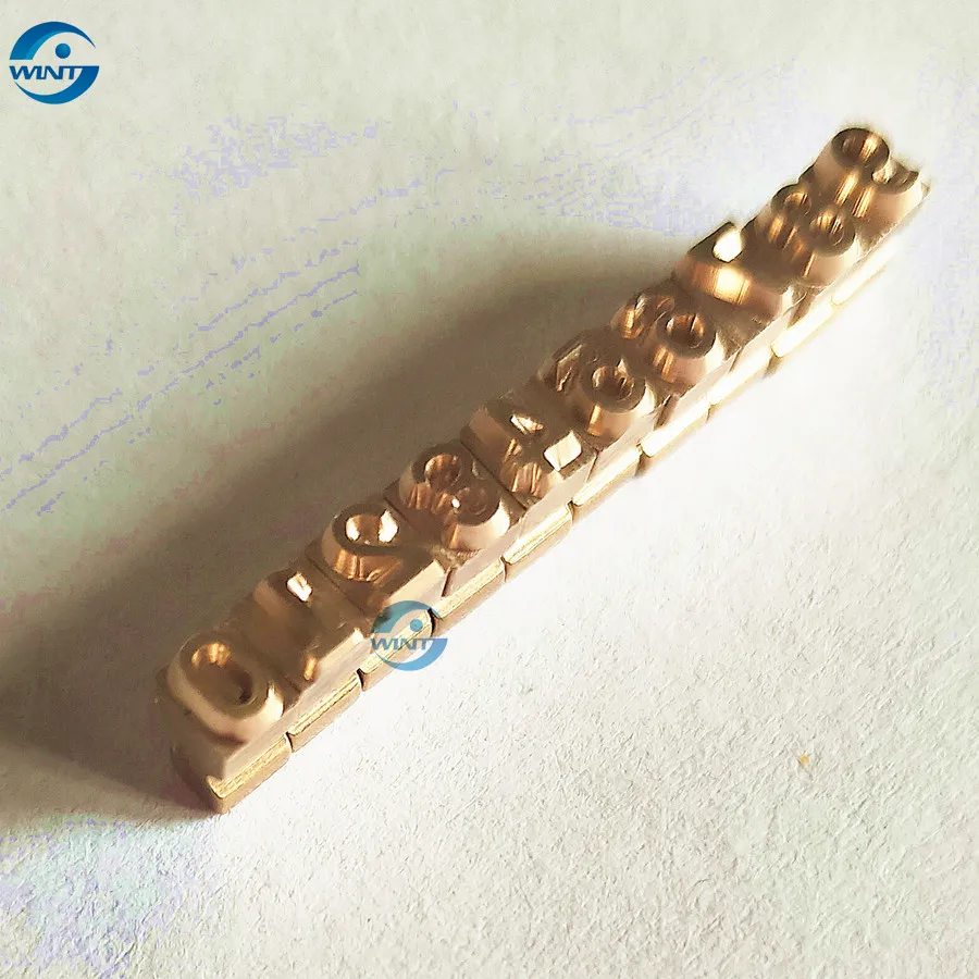 Fonte do alfabeto para estampagem a quente 3*3.5*6.8mm, letras em latão para estampagem a quente de tinta, código de validade, data de expiração. não