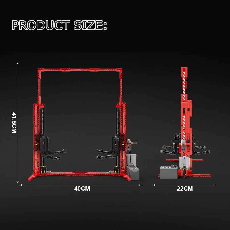 IN STOCK Car Lift Model 1:8 Scale High-Tech MOC 3054 APP Control RC Maintenance Parking Technology Building Blocks Bricks Toys