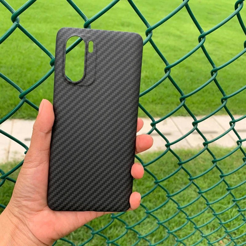 

Real Carbon Fiber Phone Case For Xiaomi Mi POCO F3 Thin And Light Attributes Aramid Fiber Strong Case