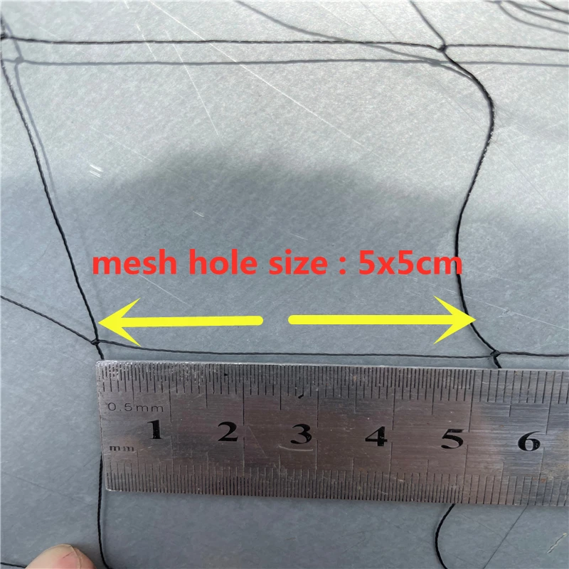 Wysokiej jakości czarny Nylon płot ogrodowy 50x50mm rozmiar siatki 15x15m 15x7m siatki na ptaki siatki na ptaki bronić siatki