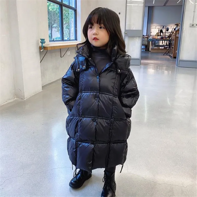 Girls Down Baby's Coat Jacket Outwear 2022 Long Warm Thicken Spring Autumn Overcoat Top Cardigan Children's Clothing