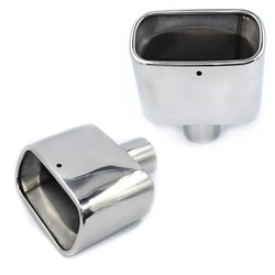 1Pcs 63mm Universal Square Car Exhaust Tailpipe Nozzle for Muffler Tip Pipe Tail Cover Tube Accessories Tuning
