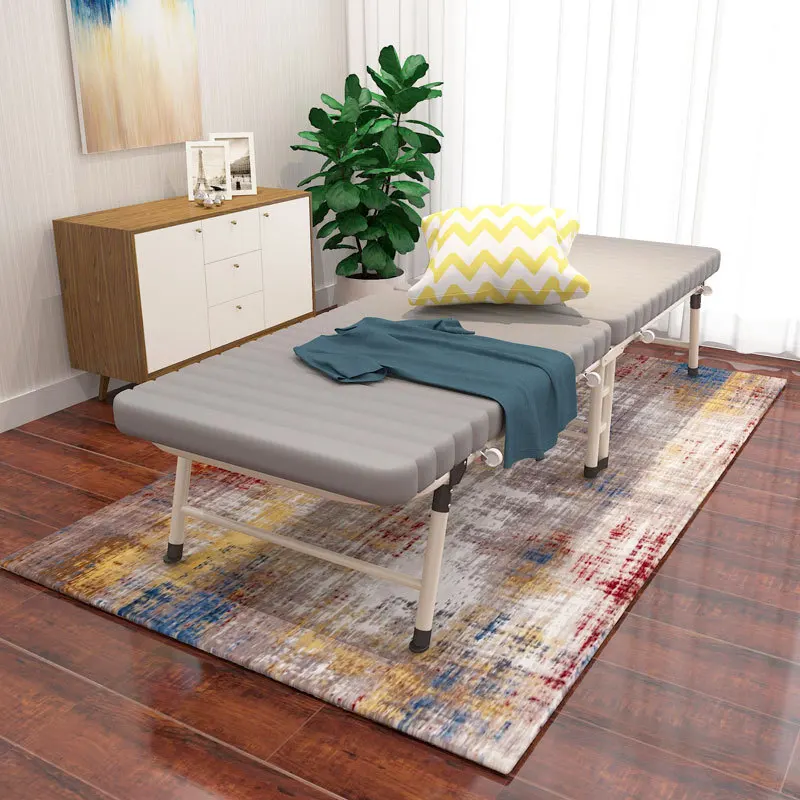 Foldaway เดียวเตียงสำนักงานเก้าอี้เลานจ์ห้องนอนเตียงนอนพักผ่อนเตียงนอนพักผ่อนคุ้มกันเตียงกลางแจ้งพับเตียง