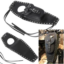 PU Leather Motorcycle Fuel Tank Cover Panel Pad Bib Bag Pouch For Harley Sportster 883 XL1200