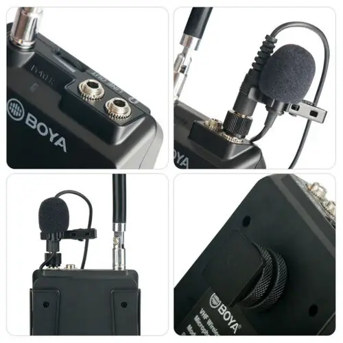 BOYA BY-WFM12 12CH Wireless Audio VHF Microphone WIRELESS MICROPHONE SYSTEM TRANSMITTER RECEIVER for DSLR Camera Canon Camcorder