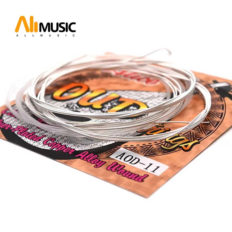 

10SET Alice AOD-11 OUD Strings Set Silver Copper Wound White Clear Nylon 11 Strings