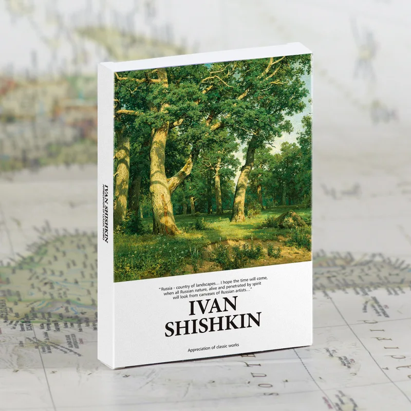 30Sheets/Lot Ivan Shishkin Painting Postcard INS Style Greeting Cards DIY Journal Decoration Gift Card