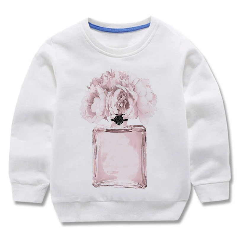 New 2021 New Arrival Autumn And Spring 2 Colours Girls T-shirt Floral Romantic Birthday Long-sleeve Tee Sets Children Clothing