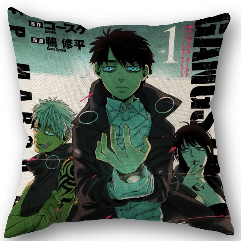 Cotton Linen GANGSTA Anime Pillowcase Fashion High Quality Decorative Pillow Case For Home Pillow Cover 45x45cm