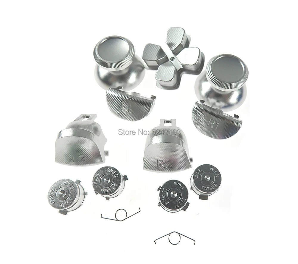 1 مجموعة JDS-040 4.0 مخصص المعادن Thumbsticks التناظرية رصاصة زر الكروم D-pad لسوني PS4 برو تحكم JDS 040 JDS-040