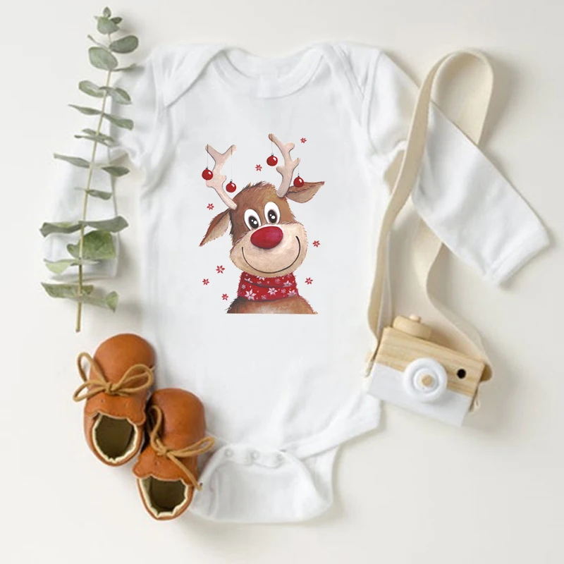 My First Christmas Baby Rompers Newborn Long Sleeve Bodysuit Cotton Baby Girls Boys Body Ropa Clothes Jumpsuit Christmas Gifts