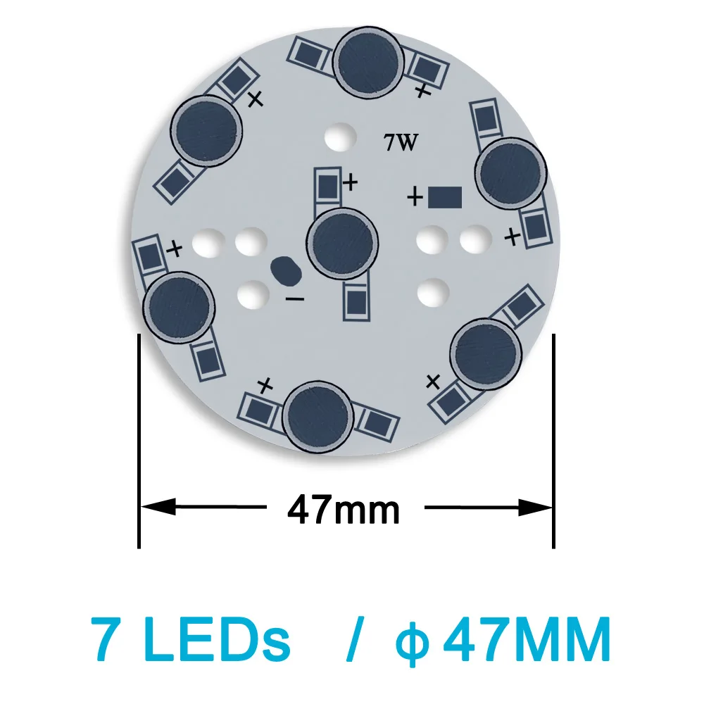 1W 3W 5W 7W 9W 12W 15W 18W 21W 24W 30W LED Aluminum Plate Heat Sink Bulb PCB Board For Hydroponics Aquarium Grow Light Spotlight