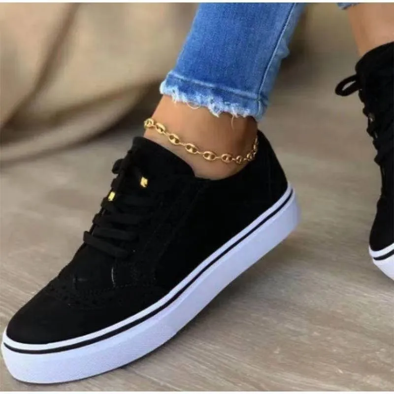 Women's Shoes Flat Bottom Fashion New Women's Lace Up Breathable Mesh Sneakers Women's Canvas Lace Up White, Large 43