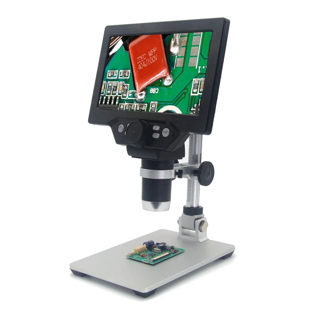 

Mustool G1200 12MP 1-1200X Digital Microscope 7 Inch HD LCD Display 500X 1000X Microscopes Continuous Amplification Magnifier