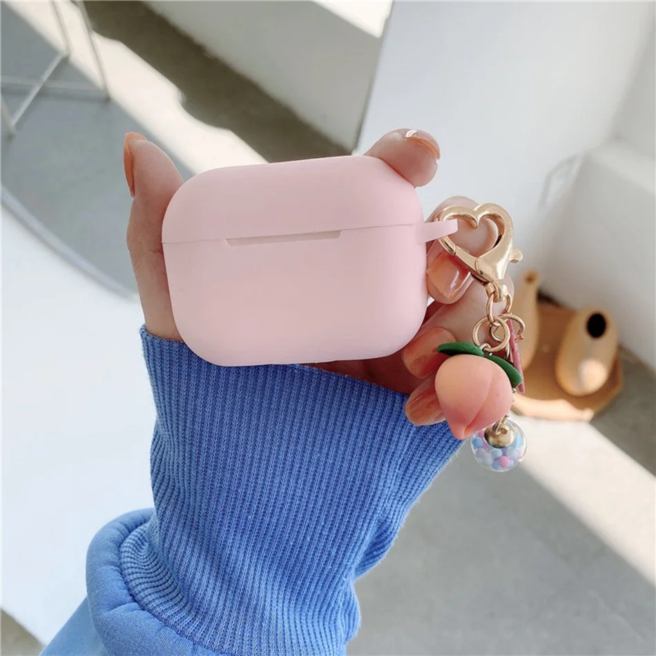 Чехол для JBL Tune 215, милый силиконовый чехол с милым персиком и брелоком, беспроводная версия Bluetooth для Jbl215, защитный чехол с защитой от падения 215