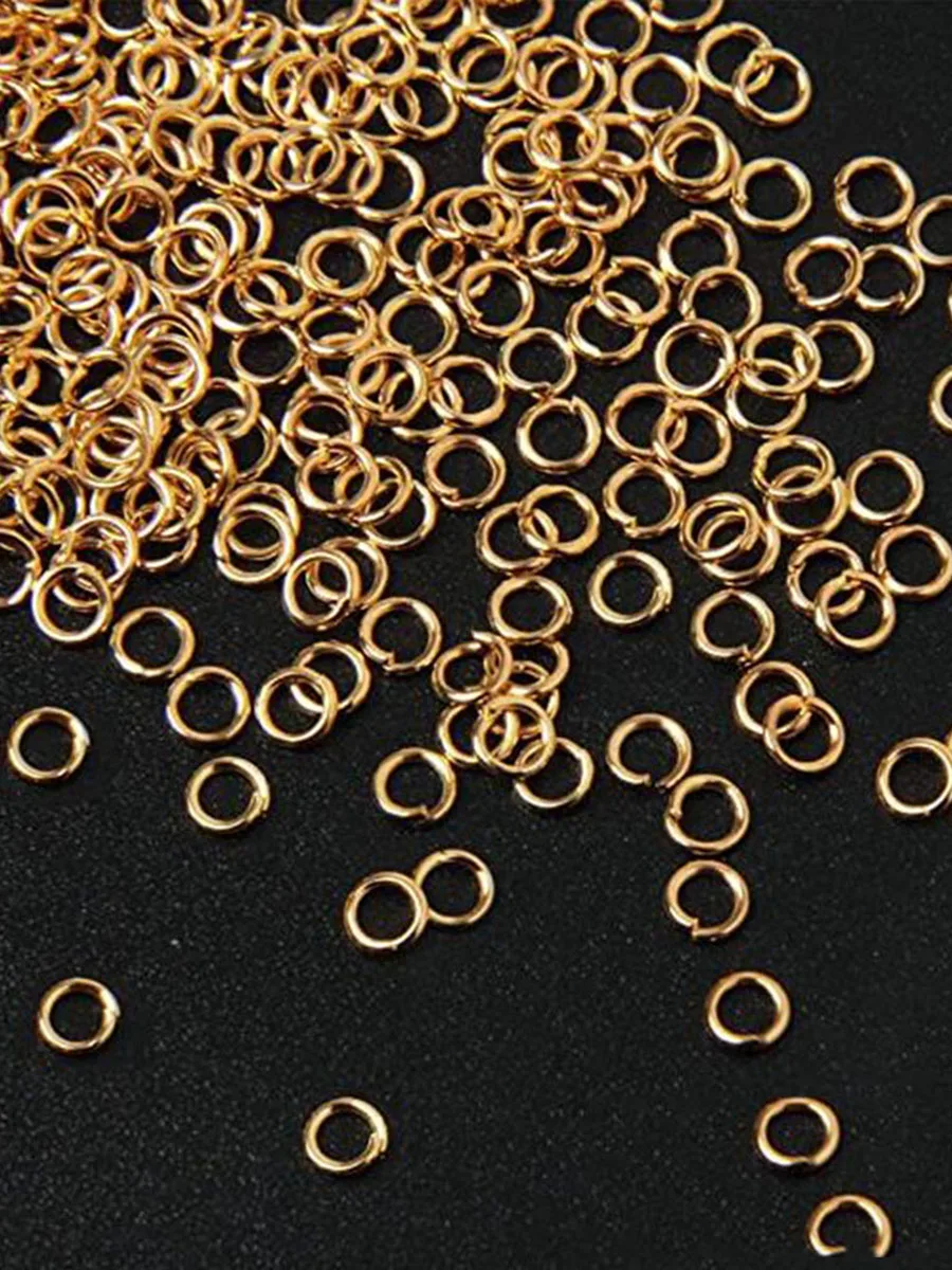 200 Stück 4 mm 5 mm 6 mm 8 mm 9 mm 10 mm offene Biegeringe Edelstahl O-Ring-Anschlüsse Bulks für DIY-Handwerk Schmuckherstellung – Detail 1