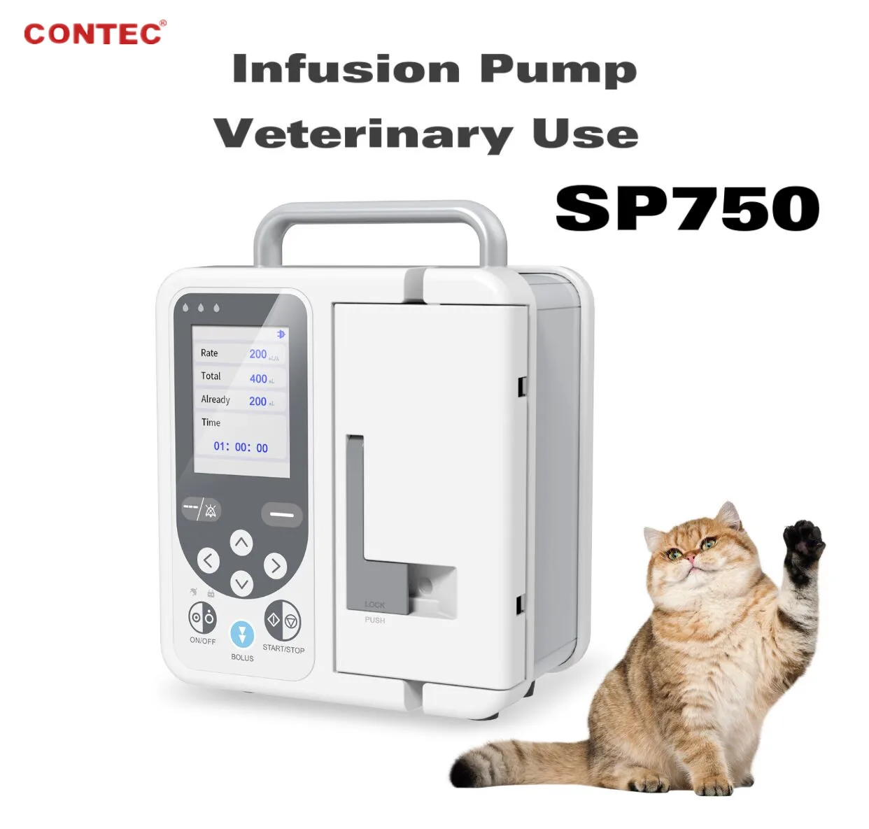 

CONTEC Infusion Pump Veterinary Use Standard IV Fluid Control With Alarm SP750 Hospital Clinic Using Accurate