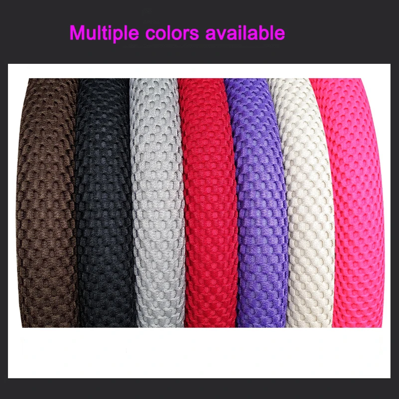 Car Steering Wheel Cover Breathable Anti Slip Steering Covers Suitable 37-38cm Auto steering wheel protective Decoration