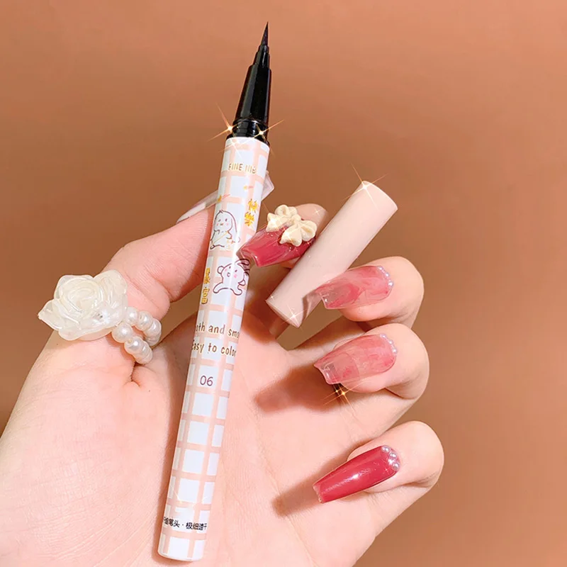 Brown Liquid Eyeliner Makeup Pen Waterproof Long-lasting Eyeliner Sweat-proof Not Easy to Smudge Eye Liner Makeup