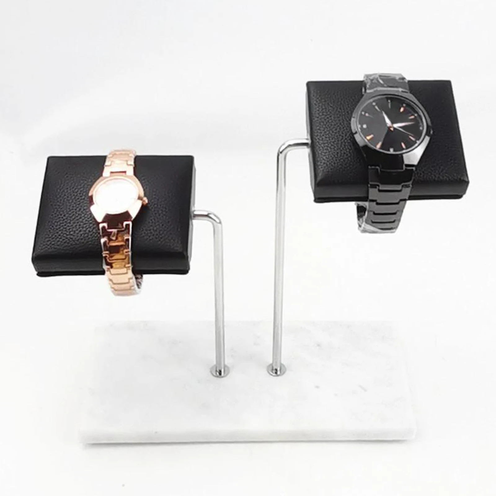 Portable Metal Base & PU Holder Watch Display Stand Bracelet Watch Jewelry Organizer Watch Placement Jewelry Stand Retail Shop