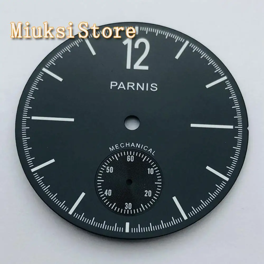 PARNIS 38.9mm 1pcs dial luminous dial suitable for ETA6498 Seagull ST3620 movement