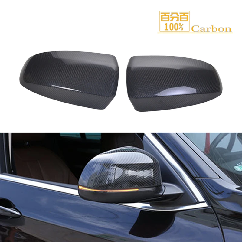 

100% Carbon Add on OEM Style Carbon Fiber Rear View Car Side Mirror Cover For X5 F1 X6 2014 2015 2016