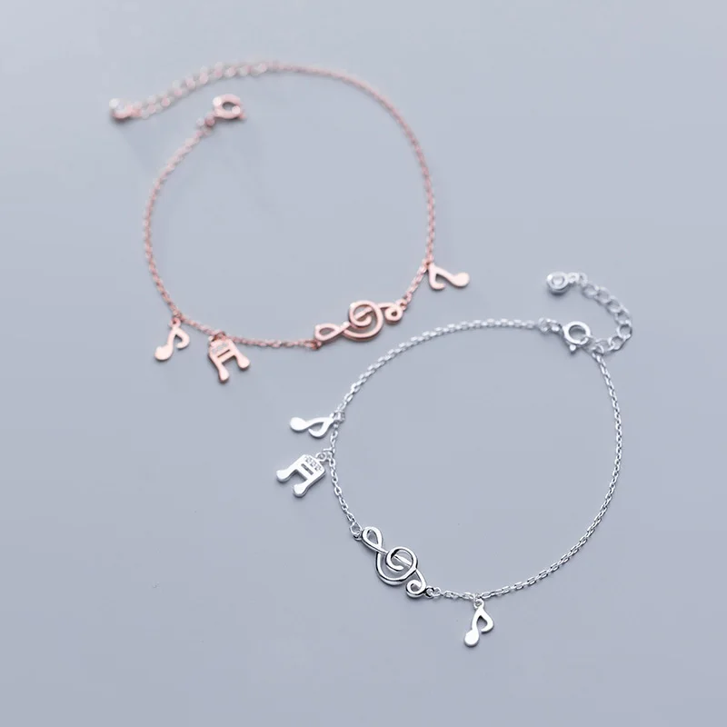 La Monada Fine Silver 925 Jewelry Bracelet Female Woman Musical Note Chain Minimalist Bracelets For Women Silver 925 Sterling