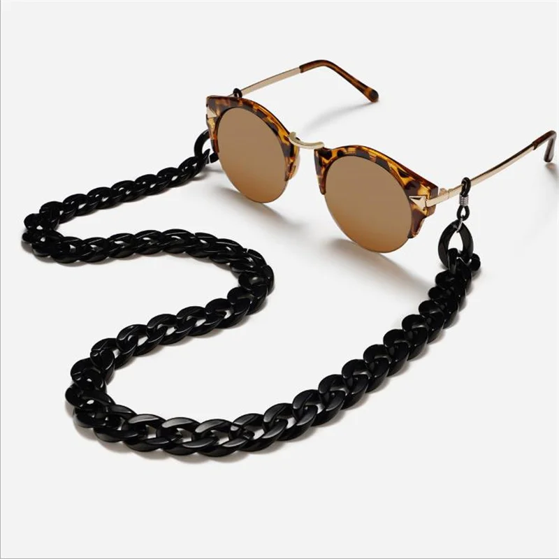 Imixlot New Wide Amber Acrylic Glasses Chain Women Reading Glasses Hanging Neck Chain Largand Sunglasses Chain Eyeglasses Strap