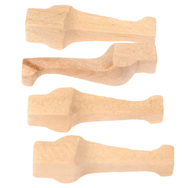 4Pcs FAI DA TE In Legno Gambe del Tavolo per 1/12 Dollhouse Miniatura della Mobili giocattolo Decor Fare Accessori Bambole Decorazione Della Casa