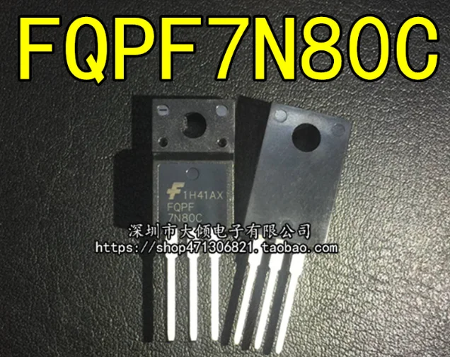 Mxy 10PCS  FQPF7N80C TO-220F FQPF7N80 TO-220 7N80 7N80C 800V 7A new original