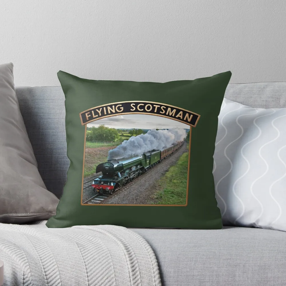 Flying Scotsman and Nameplate Throw Pillow Pillowcase Cushion Cover Home Decorative Sofa Pillow Cover Cushion Cover