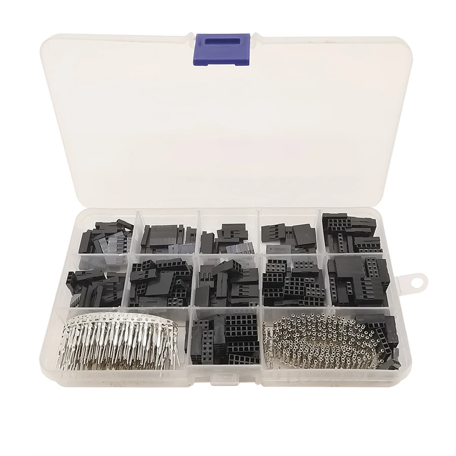 620Pcs 2.54mm/0.1Inch Pitch Male Female Pin Header Plastic Housing Jumper Wire Socket Crimp Terminal Jumper Wire Connector