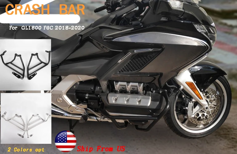 

For Honda GL1800 F6C 2018 2019 2020 Motorcycle Stainless Steel Crash Bar Engine Guard Protector Extender Frame Sliders Bumper