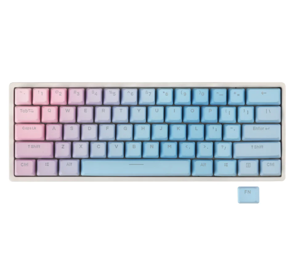 

Backlit keycaps gh60 poker Bface custom mechanical keyboard oem profile keycaps Doubleshot PBT Clear shine-through