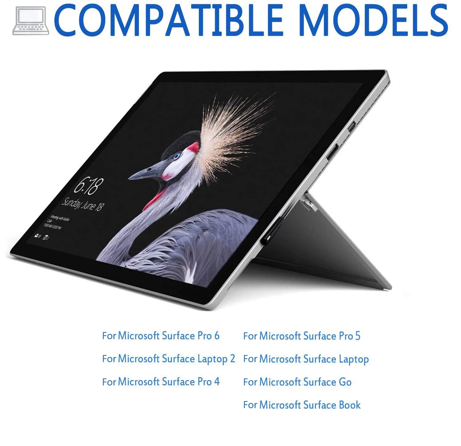 Microsoft Surface Pro X Pro 4 Pro 5 Pro 6 Pro 7 용 15V 4A 65W 충전기 Surface Go 1/2 5V 1A 용 책 Ac 전원 어댑터, Microsoft Surface Pro 4 Pro 5 Pro 6 Pro 7 용 충전기