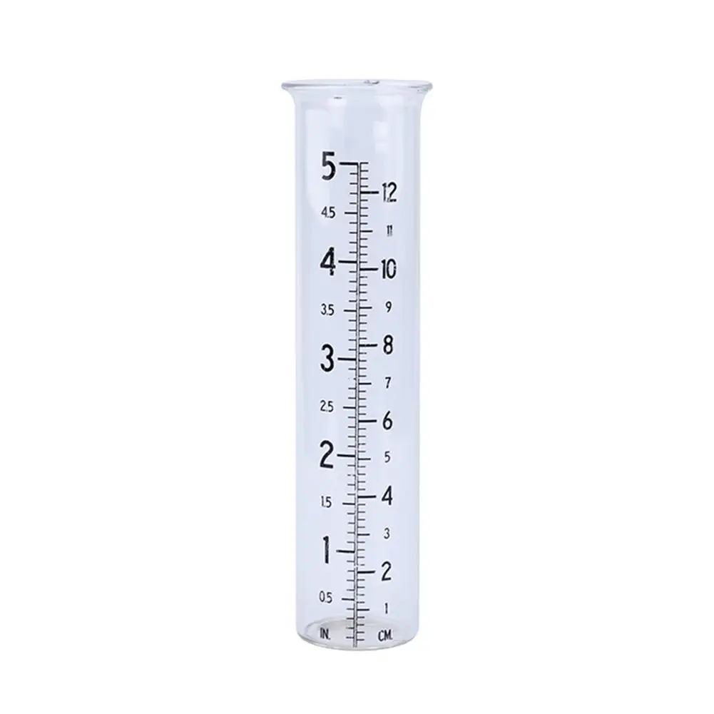 45cm Spiral Rain Gauge Garden Glass Rain Water Meter Measuring Decor Plastic Rain Gauge Tube Accurate Measurement