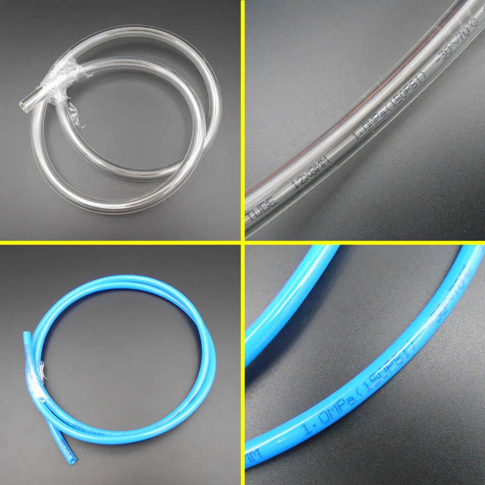 1 Meter PU Tube Pneumatic High Pressure Durable Hose 1M Clear Blue 1.0MPa 4X2.5 6X4 8X5 10X6.5 12X8 14X10 16X12 MM -30 ℃ ～ 70 ℃