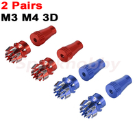 2PCS M3 M4 3mm 4mm 3D Rocker head Double layer Antislip Transmitter Stick for Futaba Walkera Wfly Radiolink 3mm remote control