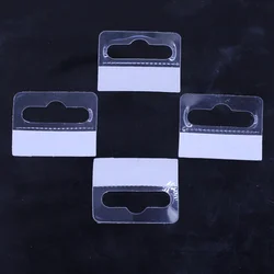 50Pcs Packaging Display Cards Tags Hanging With Adhesive Pasteable Parper PVC Transparent In Jewelry Findings 4.1cm